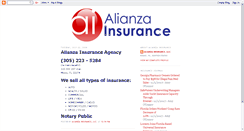 Desktop Screenshot of alianzainsurance.net