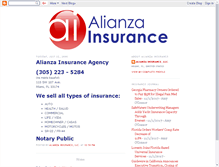 Tablet Screenshot of alianzainsurance.net